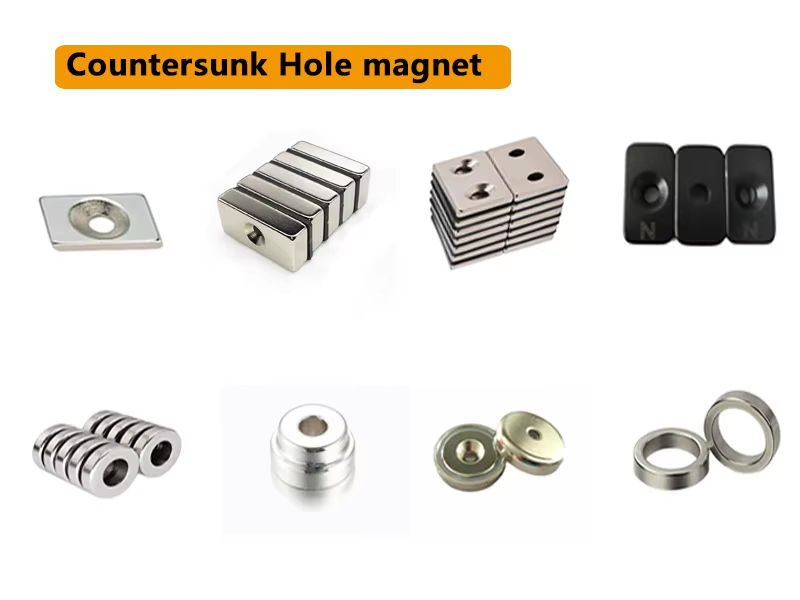 Sunk hole magnet